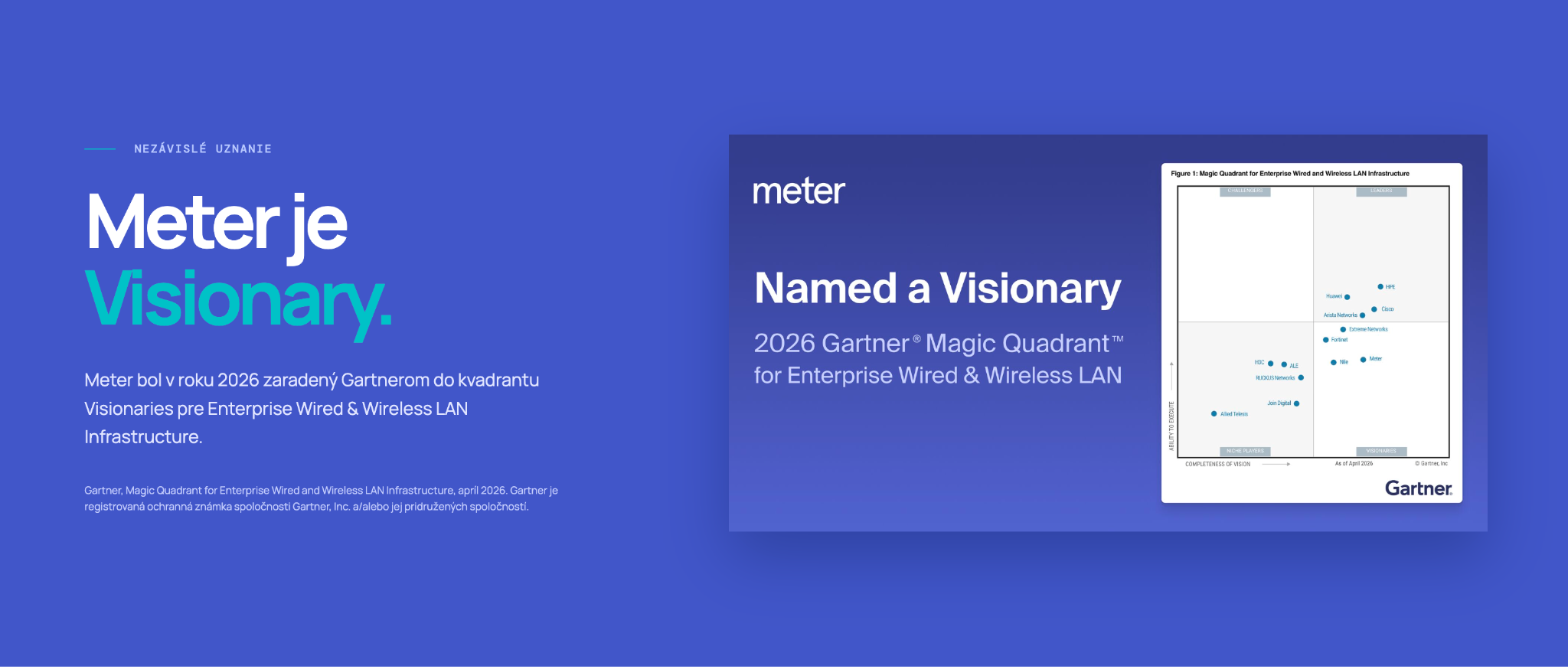 Meter je Visionary v Gartner Magic Quadrant 2026